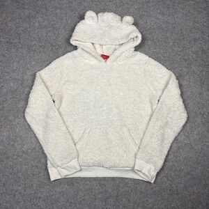 Wondershop Target Sherpa Hoodie Cream White Critter Ears Pullover Small